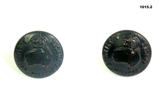 Two metal WW2 uniform buttons