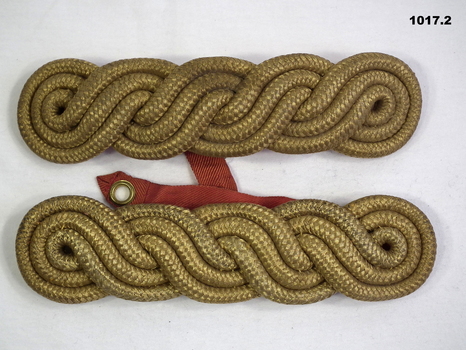 Two gold braid officers rank epaulettes