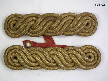 Two gold braid officers rank epaulettes