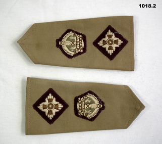 Two officers rank shoulder epaulettes.