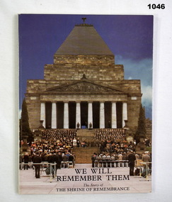 Book telling the story of The Shrine of Remembrance