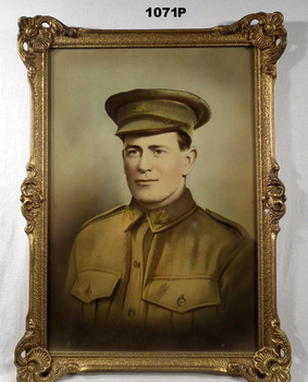 Sepia toned portrait of a WW1 soldier