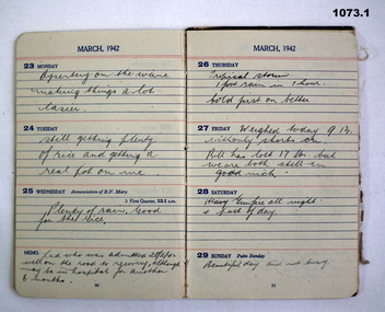 WW2 diaries of a POW Malaya