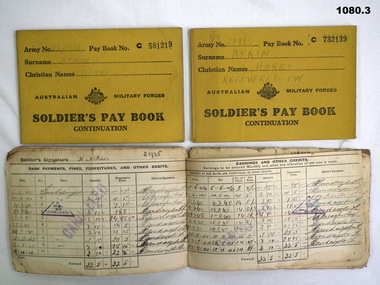 Examples of Soldiers Paybooks