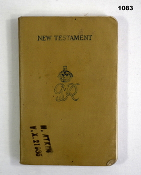 New Testament stamped H Atkin