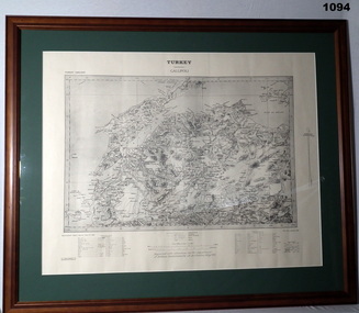 B & W map of the Gallipoli peninsula