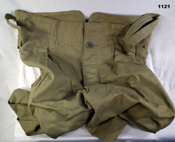 Pair of khaki Japanese issue shorts.