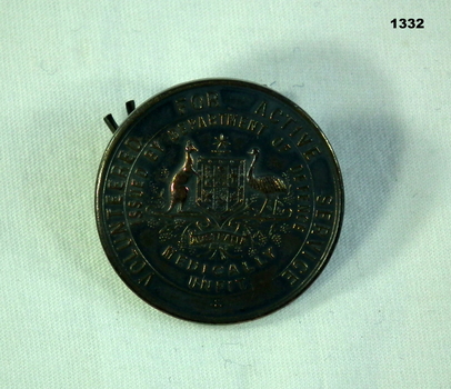Volunteered for Active Service, Medically Unfit, Issued by Department of Defence Badge