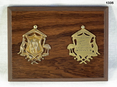 Small brass medallions from Piangil