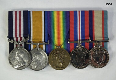 Court mounted medal set MM AIF WW1
