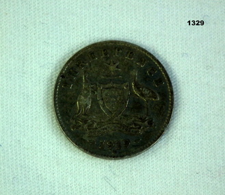 Australian three pence coin 1919