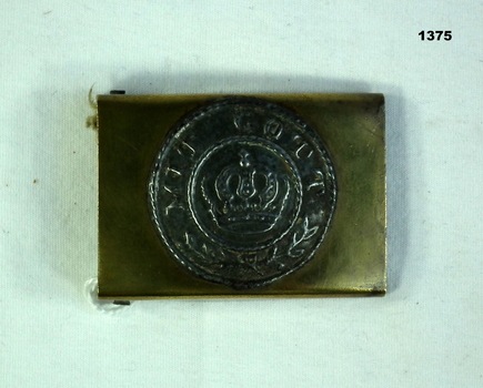 Brass German belt buckle WW1