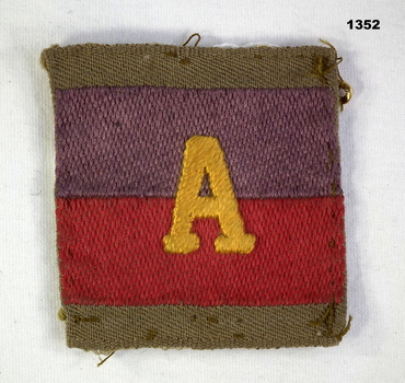 AIF colour patch with letter “A”