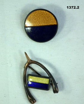 Two BN unit Association badges