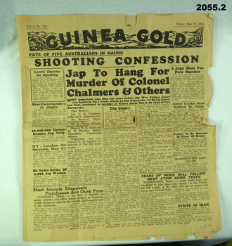 Guinea Gold newspaper from the Islands.