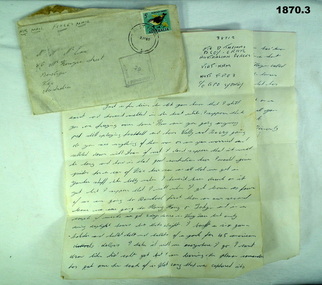 Letter and envelopes sent by Dave Thomas from Vietnam