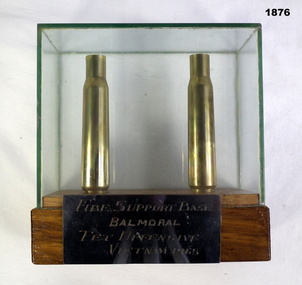 Two cartridge cases from FSB Balmoral.