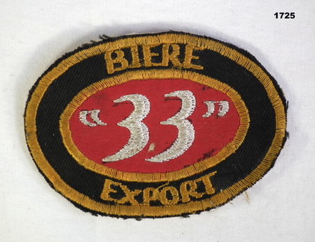 Colour patch “33” re Vietnamese beer