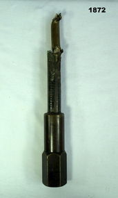 Section of an APC antennae damaged by weapons fire