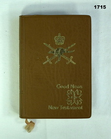 Small Good news Testament Australian Army.