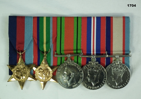 Court mounted medal set AIF WW2