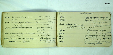 Small note book used by RAAF pilot