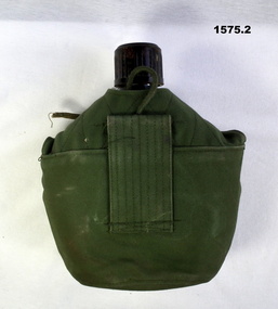 Green water bottle carrier and bottle