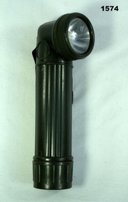 Olive green coloured angle torch