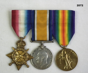 Plate mounted medal set AIF WW1