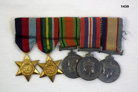 Miniature medal set AIF WW2