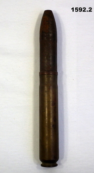 Brass cartridge and steel projectile WW2