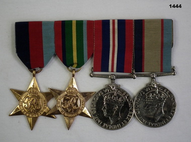 Plate mounted medal set AIF WW2