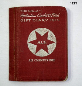 The Australian Comforts fund gift Diary 1919.