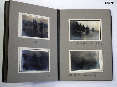 Photo album showing photos of Jack Grinton