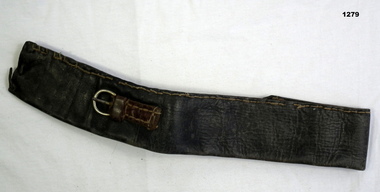 Black leather belt possibly for coins