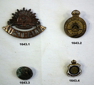Four badges relating to WW1 and RSL