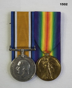 Campaign medals awarded to Hugh Pippin WW1