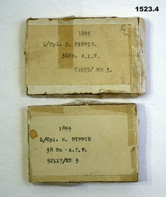 Postage boxes for campaign medals WW1