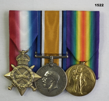 Court mounted medal set AIF WW1