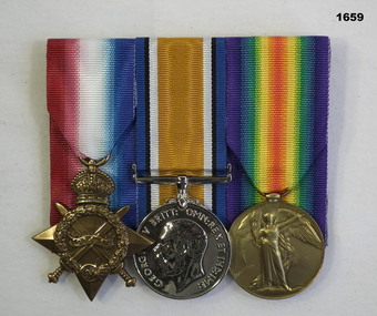 Court mounted medal set AIF WW1