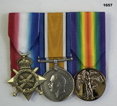 Court mounted medal set AIF WW1