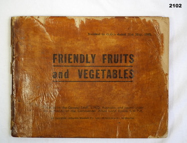 Booklet, Arbuckle Waddell Pty Ltd, Friendly Fruits and Vegetables, c.WWII