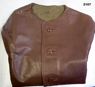 Brown leather vest made in WW2