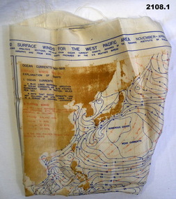 Map of ocean currents from WW2