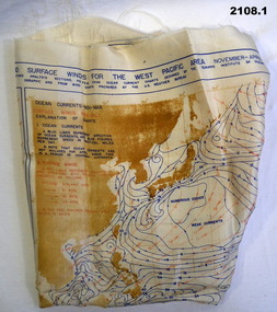 Map of ocean currents from WW2