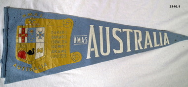 souvenir banner from the HMAS Australia.