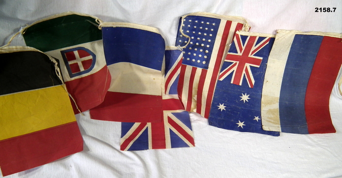 Series of allied flags collection.