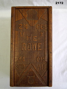 Carved wood box from a CCS