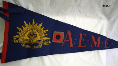 Memorabilia - PENNANT AEME, BADGE RSL, Swan & Hudson for 2169.2, post WW2