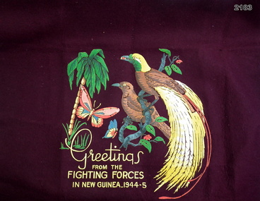 Banner with Greetings from New Guinea 1944 - 45